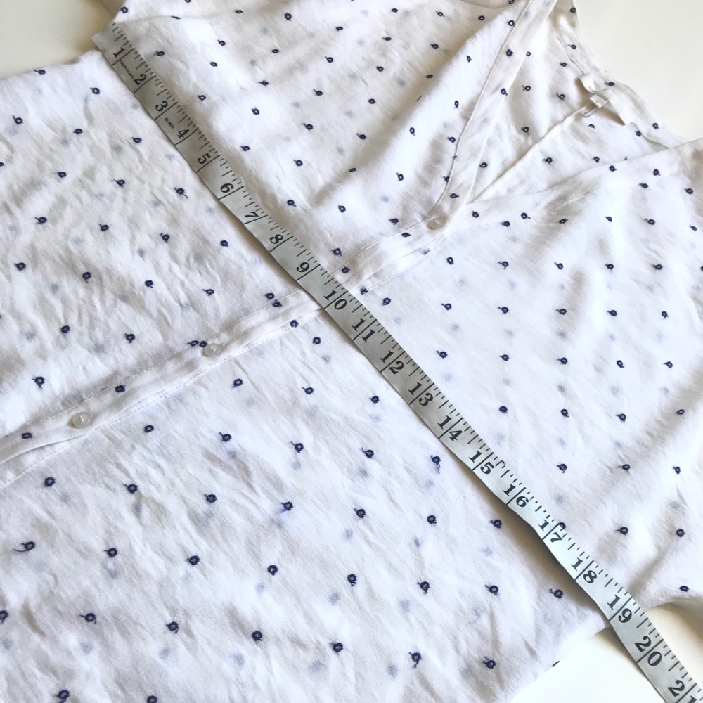 Maje Embroidered Dot Pattern Button Down Blouse - image 5